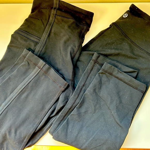 lululemon athletica Pants - LuluLemon *2 pairs black cropped leggings - both Size 6
